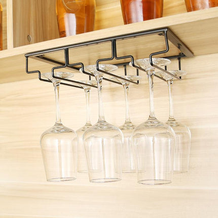 Upside Down Hanging Wine Cup Holder Cabinet Goblet Bracket Hanging Wine Glass Holder