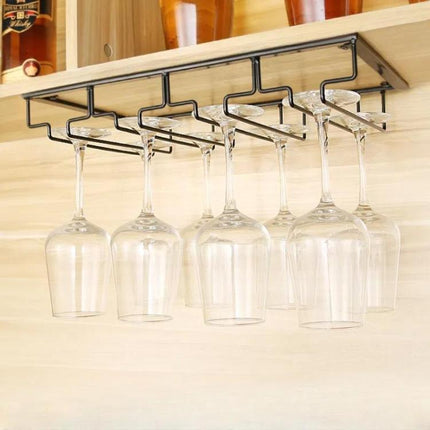 Upside Down Hanging Wine Cup Holder Cabinet Goblet Bracket Hanging Wine Glass Holder