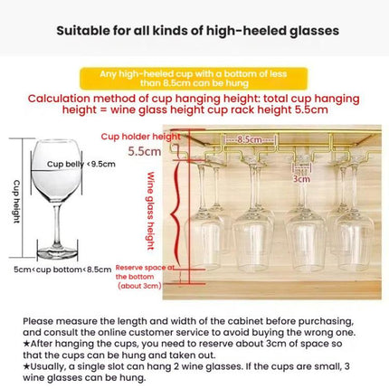 Upside Down Hanging Wine Cup Holder Cabinet Goblet Bracket Hanging Wine Glass Holder