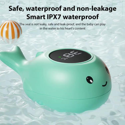 IPX7 Waterproof Cartoon Whale Color LED Screen Smart Water Thermometer Baby Bath Thermometer - DealBuddy