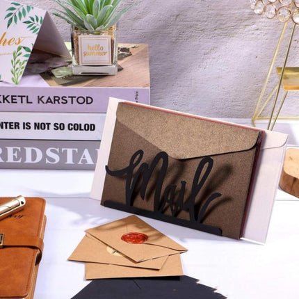 1pc Metal Mail Letter Storage Rack for Office Desks