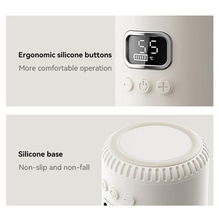 Portable Wireless Baby Bottle Warmer 400ml Adjustable Temperature Travel Thermos, Type-C Fast Charging