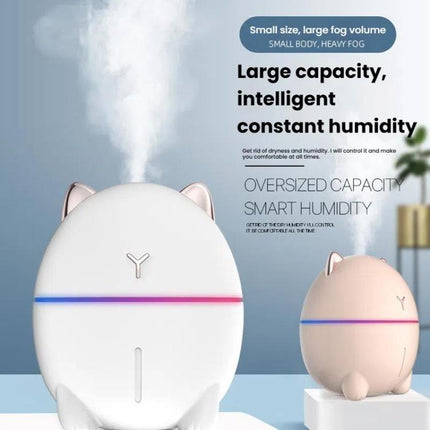 Cute Cats Portable Humidifier Mini USB Home Mute Bedroom Office Desktop Air Humidifier