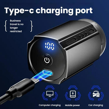 Portable Electric Shaver for Men with LCD Display – Travel-Friendly Mini Shaver, USB Type-C Fast Charging, Waterproof & Washable Design, 6-blade Head Dark Metallic Gray, Floating Blade Dark Metallic Gray, 6-blade Head Black, Floating Blade Black - DealBuddy