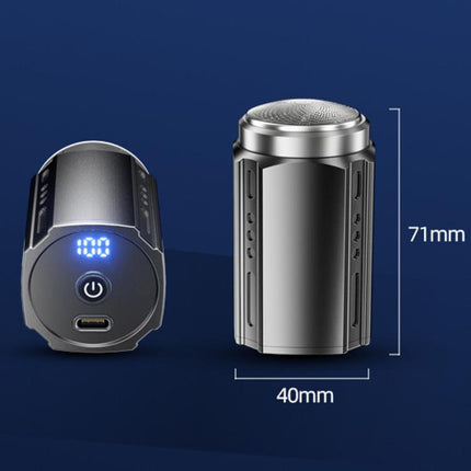 Portable Electric Shaver for Men with LCD Display – Travel-Friendly Mini Shaver, USB Type-C Fast Charging, Waterproof & Washable Design, 6-blade Head Dark Metallic Gray, Floating Blade Dark Metallic Gray, 6-blade Head Black, Floating Blade Black - DealBuddy