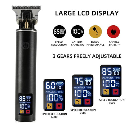 Rechargeable Haircut Kit Hair Clippers For Men - Zero Blade Trimmer For Vintage Oil Head & Bald Head Styles - DealBuddy