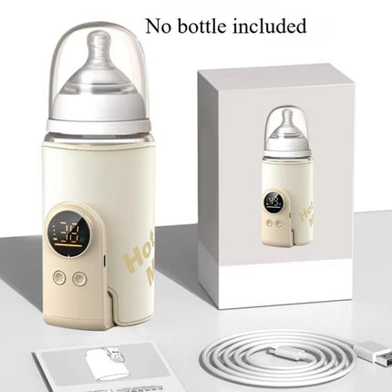 18W Wireless Baby Bottle Warmer 6 Adjustable Temperature Settings Milk Thermo Cover for Breastfeeding & Formula