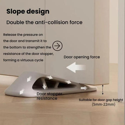 Silicone Door Stopper Anti-collision Household Door Stopper Free Punching Windproof Fixed Door Plug