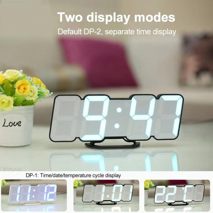 RGB Color Changing 3D Digital Clock With Voice Control, Adjustable Brightness, Temperature Display & Remote