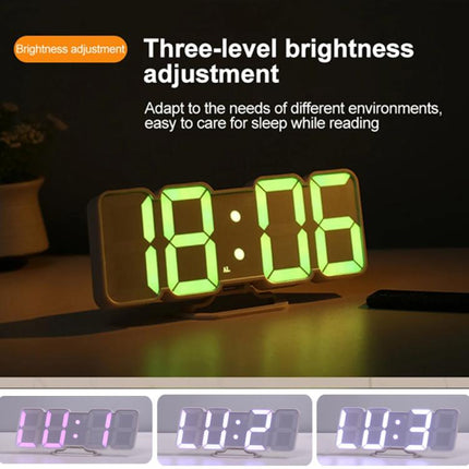 RGB Color Changing 3D Digital Clock With Voice Control, Adjustable Brightness, Temperature Display & Remote