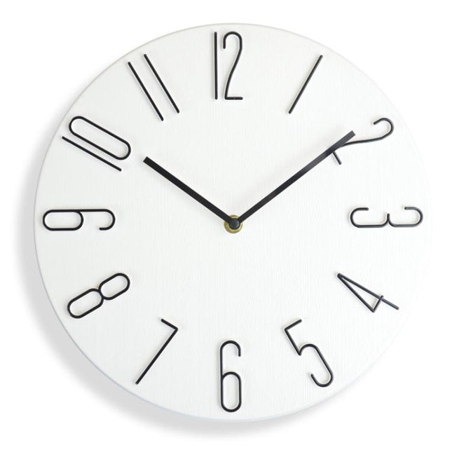 12 Inch Frameless Minimalist Wall Clock Silent Modern Quartz Clock for Living Room, Bedroom, Kitchen