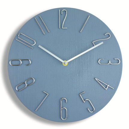 12 Inch Frameless Minimalist Wall Clock Silent Modern Quartz Clock for Living Room, Bedroom, Kitchen