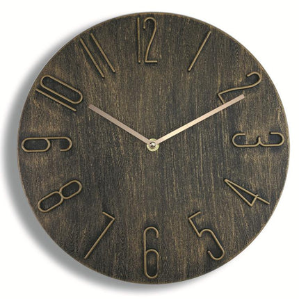 12 Inch Frameless Minimalist Wall Clock Silent Modern Quartz Clock for Living Room, Bedroom, Kitchen