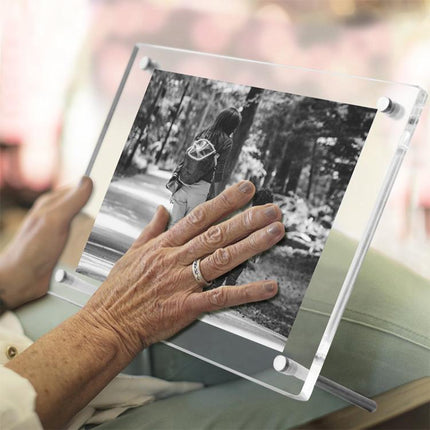 Acrylic Photo Frame Transparent Crystal Desktop Certificate Business License Frame