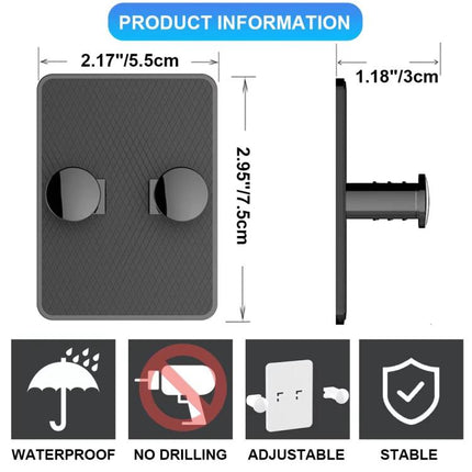 3pcs /Pack Wall-Mounted No-Drill Shaver Organizer Manual/Safety Razor Hook