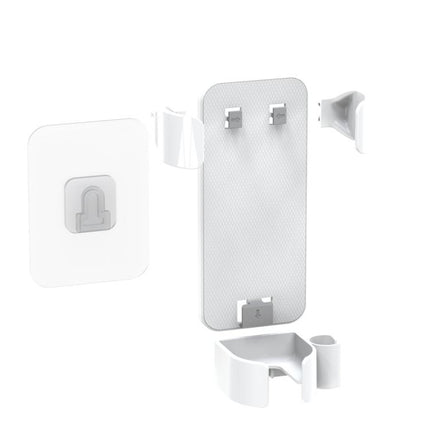 Bathroom Wall-Mounted Curling Iron Organizer Holder with Adjustable Clamps Built-In Cord Wrap