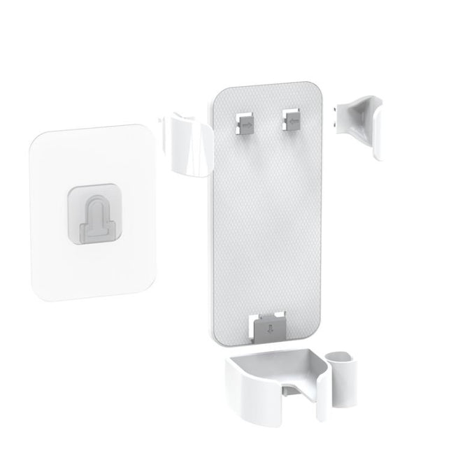 Bathroom Wall-Mounted Curling Iron Organizer Holder with Adjustable Clamps Built-In Cord Wrap