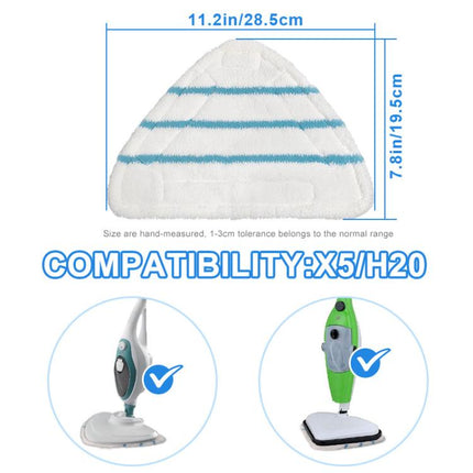 2pcs /Pack For H2O X5 Steam Mop Replacement Pads Microfiber Mop Head