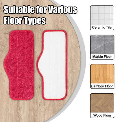 2pcs /Pack Mop Cloths Rag For Schenley Steam Mop Replacement Microfiber Pads