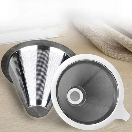 304 Stainless Steel Coffee Filter Reusable Mesh for Pour Over/Drip Coffee Maker, 1-2 Cups, 2-4 Cups, 4-6 Cups - DealBuddy