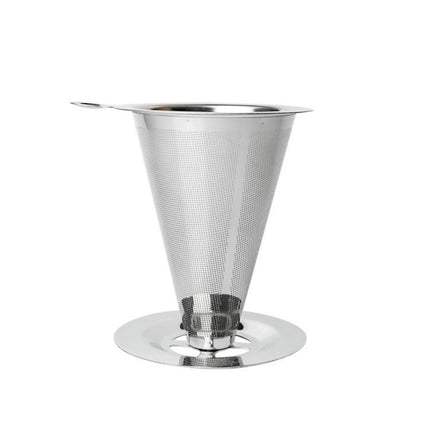 V60 Stainless Steel Coffee Filter with Base for Pour Over Brewing, 1-2 Cups 300-mesh, 1-3 Cups  300-mesh, 1-4 Cups 300-mesh, 1-4 Cups 600-mesh, 1-6 Cups 600-mesh, 1-8 Cups 300-mesh - DealBuddy