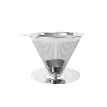 V60 Stainless Steel Coffee Filter with Base for Pour Over Brewing, 1-2 Cups 300-mesh, 1-3 Cups  300-mesh, 1-4 Cups 300-mesh, 1-4 Cups 600-mesh, 1-6 Cups 600-mesh, 1-8 Cups 300-mesh - DealBuddy