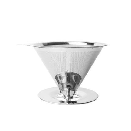 V60 Stainless Steel Coffee Filter with Base for Pour Over Brewing, 1-2 Cups 300-mesh, 1-3 Cups  300-mesh, 1-4 Cups 300-mesh, 1-4 Cups 600-mesh, 1-6 Cups 600-mesh, 1-8 Cups 300-mesh - DealBuddy