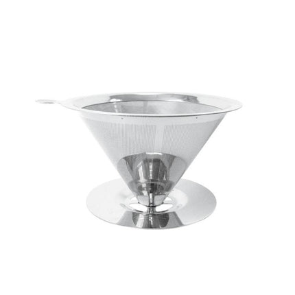 V60 Stainless Steel Coffee Filter with Base for Pour Over Brewing, 1-2 Cups 300-mesh, 1-3 Cups  300-mesh, 1-4 Cups 300-mesh, 1-4 Cups 600-mesh, 1-6 Cups 600-mesh, 1-8 Cups 300-mesh - DealBuddy
