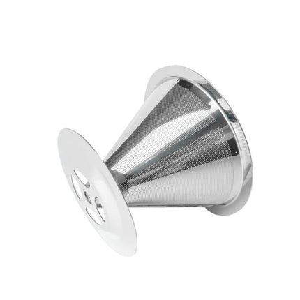 V60 Stainless Steel Coffee Filter with Base for Pour Over Brewing, 1-2 Cups 300-mesh, 1-3 Cups  300-mesh, 1-4 Cups 300-mesh, 1-4 Cups 600-mesh, 1-6 Cups 600-mesh, 1-8 Cups 300-mesh - DealBuddy