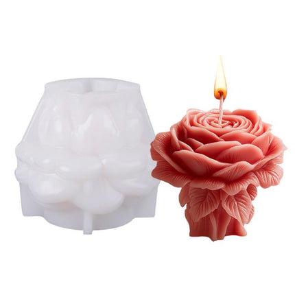 Flower Column Aromatherapy Candle Silicone Mold DIY Handmade Gift Diffuser Stone Mold