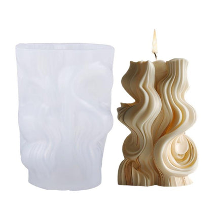 Spiral Wave Aromatherapy Candle Silicone Mold DIY Diffuser Stone Decorative Ornament Mold