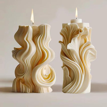 Spiral Wave Aromatherapy Candle Silicone Mold DIY Diffuser Stone Decorative Ornament Mold