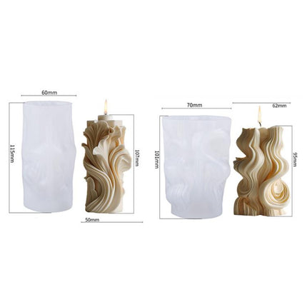 Spiral Wave Aromatherapy Candle Silicone Mold DIY Diffuser Stone Decorative Ornament Mold