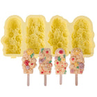 4 Grids Flower Ice Cream Silicone Mold Home Use Food-Grade Ice Pop Mold - DealBuddy