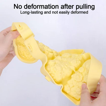 4 Grids Flower Ice Cream Silicone Mold Home Use Food-Grade Ice Pop Mold - DealBuddy