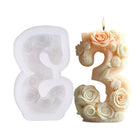 Flower Digital Aromatherapy Candle Silicone Mold DIY Diffuser Ornament Three-dimensional Digital Plaster Mold