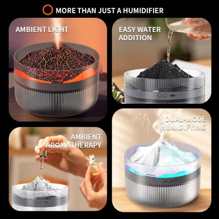 2L Volcanic Essential Oil Diffuser Humidifier Large Capacity Aromatherapy Mist Diffuser Top-Fill Water Tank - DealBuddy