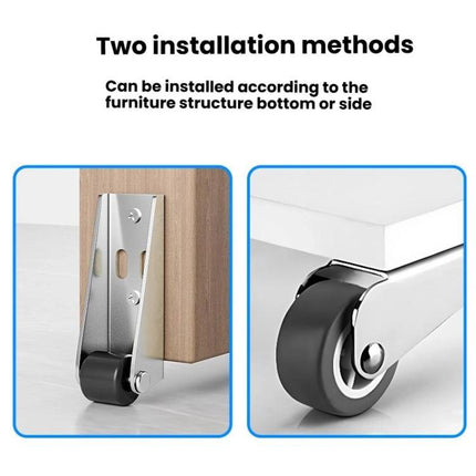 Side/Vertical Mount Pulley Wheels for Furniture Moving and Sliding Doors Anti-Sag Rollers