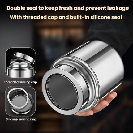 304 Stainless Steel Sealed Canister With Transparent Lid Leak-Proof Freshness Preserving Storage Can