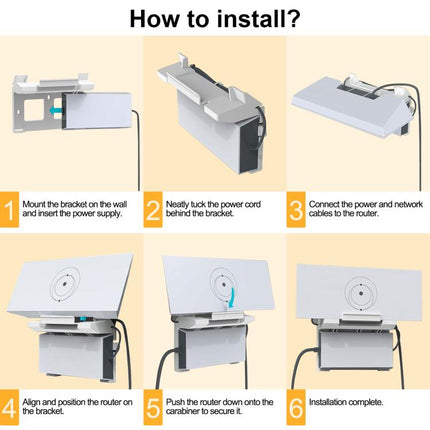 For Starlink Gen 3 Router Power Supply 2 In 1 ABS Bracket