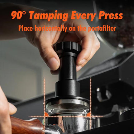 Adjustable Impact Coffee Tamper with Threaded Base Spring-Loaded Espresso Tamper Tool, 51mm, 53mm - DealBuddy