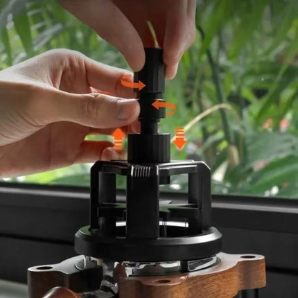 Rotating Magnetic WDT Tool for Espresso Adjustable Height Coffee Needle Distributor Coffee Grounds Fluffing Tool