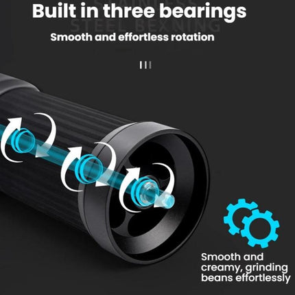 Seven Stars Manual Coffee Grinder CNC Stainless Steel Burr Foldable Hand Crank Mill for Coffee Beans