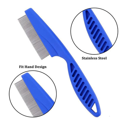 6pcs /Set Pet Flea Comb Stainless Steel Pin Dense Tooth Cat Dog Comb, 6pcs /Set Comb - DealBuddy