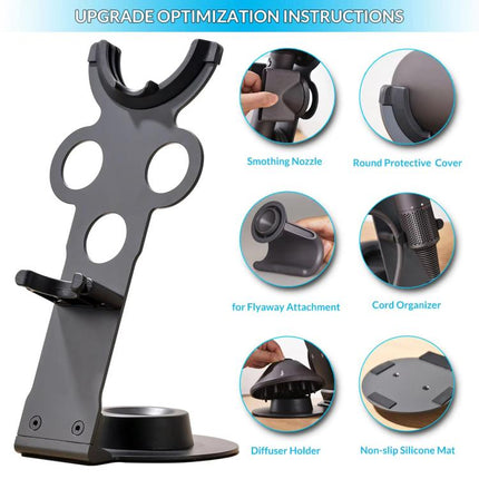 For Dyson Supersonic Hair Dryer Desktop Holder Metal Stand with Cable Organizer