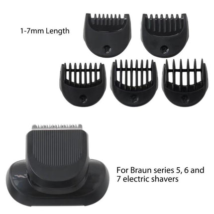 For Braun Series 5/6/7 Shaver Replacement Trimmer Attachment Kit With 5 Guiding Combs