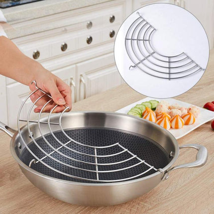 Stainless Steel Semi-circular Pot Edge Oil Drain Rack