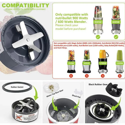For Nutribullet 600W 900W Replacement Parts Blender Blade Base, Drive Socket, Seals