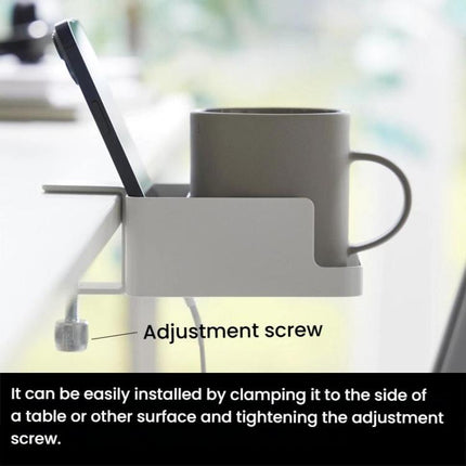 Adjustable Clamp-On Desktop Cup Holder Organizer For Phone, Remote, Plants, Water Bottle