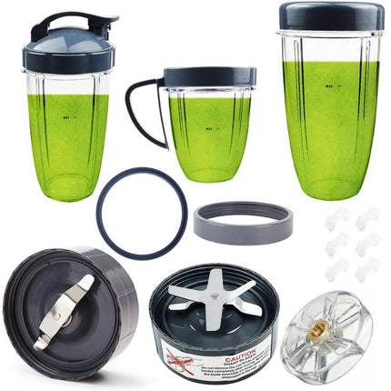 For Nutribullet 600W 900W Blender Juicer Replacement Parts, 3pcs Black Rubber Gear, 3pcs Motor Top Base Gear, 10pcs Shock Pad, 3pcs Cup Ring - DealBuddy